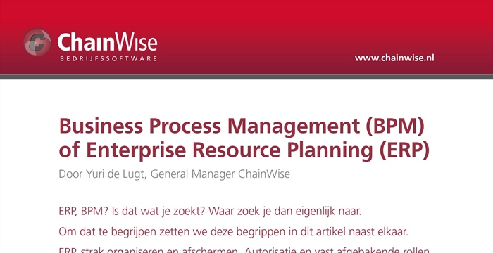 BPM of ERP?